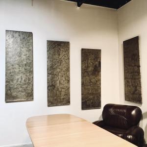 Pierre Sabatier, Wall Panels In Oxidized, Patinated Copper And Tin