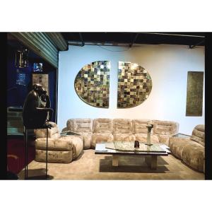 Large Modular Italian Sofa From The 1970s