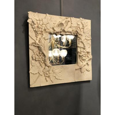 Plaster Miror, Years 1990 Unique Piece From Artist
