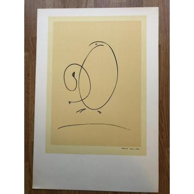 Lithographie « l’œuf » de Max Ernst