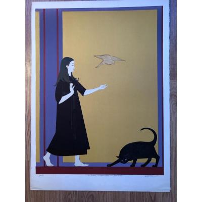 Lithograph Signed, Dedicated By Will Barnet, 1970s / 80s