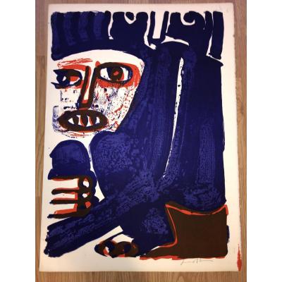Lithograph By Bengt LindstrÖm Signed, Years 1960/70