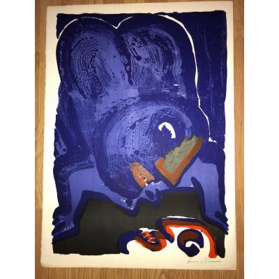 Lithograph Signed By Bengt LindstrÖm, Years 1960/70