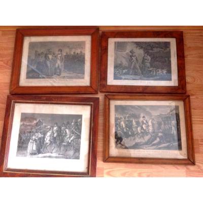 4 Antique Prints By Napoleon, Bonaparte