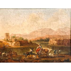 Table 'italian Landscape Late Eighteenth. Early XIXth.