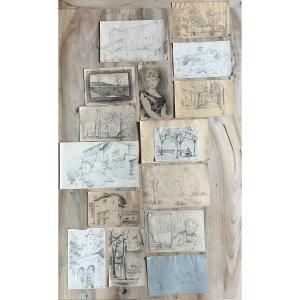 Collection Of Drawings Signed Jules Flandrin