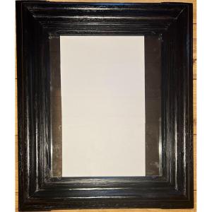 Frame In Solid Oak Lacquered In Black