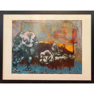 Painting By Jean-françois Bottollier, Work Dated And Signed
