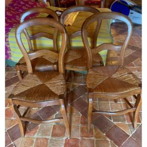 Four Walnut Chairs