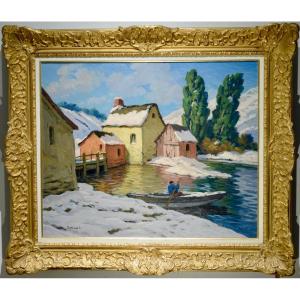 Winter Landscape At The Pond. Paul Eschbach