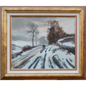 Winter Landscape Under The Snow. Léonard Bordes