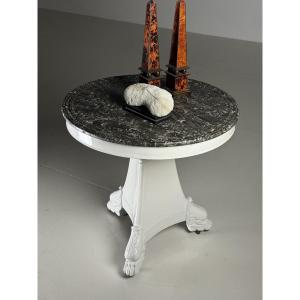 Antique White Gueridon Empire Table