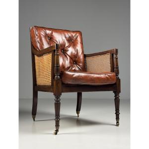 English Library Chair George IV Mahogany 1825