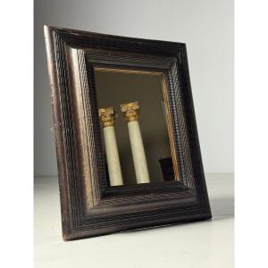 Frame With Wavy Edges, Brown Mirror, 20th Century