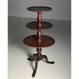 19th Century English Mahogany Tripod Shelf