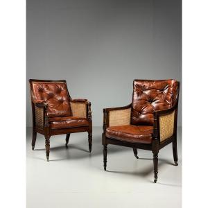 English Library, Mahogany Armchair, 1825