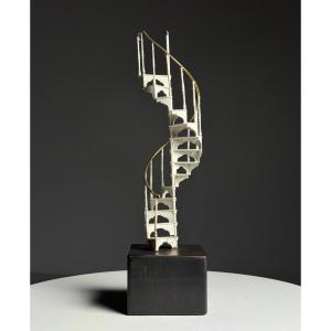 Classic White Spiral Staircase Model
