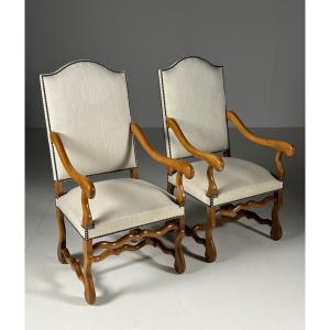 2x Cream Sheep Bone Chair