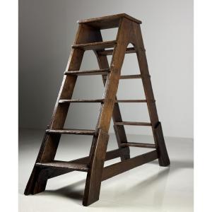 Oak Library Staircase