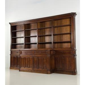 1960s Oak Bookcase, 365cm
