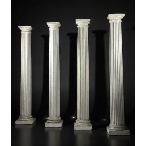 Set Of 4 Neoclassical Columns, 272 Cm