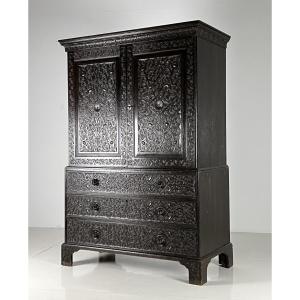 Victorian Oak Cabinet, Circa 1860