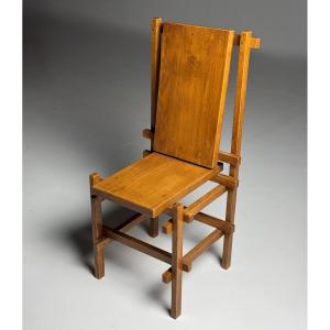 4 Gerrit Rietveld Style Dining Chairs