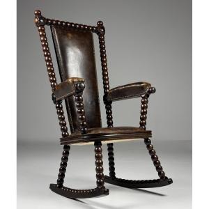 Vintage Bobbin Rocking Chair
