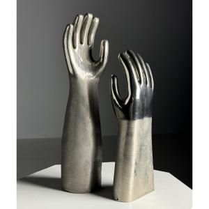2x Decorative Arm In Copper-plated Nickel
