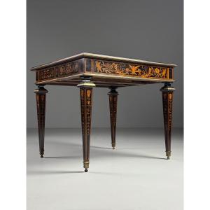 19th-century French Marquetry Gaming Table