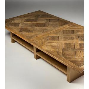 Versailles Panelled Coffee Table In Oak