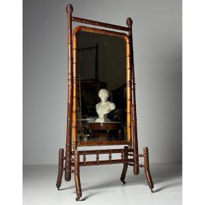 Faux Bamboo Horse Mirror