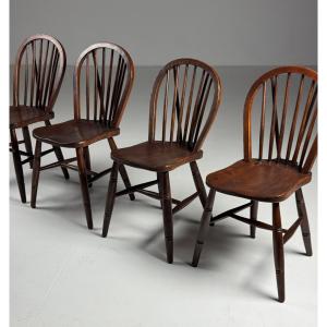 Set Of 4 Windsor Dining Chairs