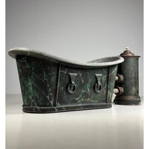 Faux Marble Bathtub, Circa 1900