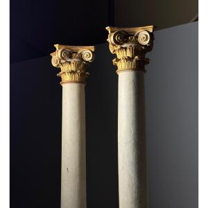 18th-century Columns With Gilded Capitals