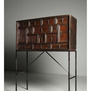 Spanish Vargueño, Circa 1700, Walnut Wood