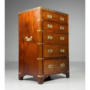 Mahogany Country Chest Of Drawers, 19th Century