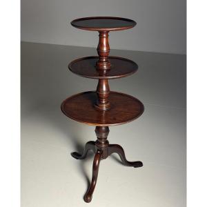 19th Century English Mahogany Tripod Shelf