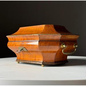 English Jewelry Music Box 19th Century