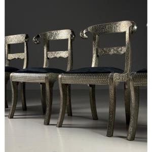 4 Indian Dowry Chairs
