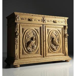 Carved Oak Sideboard, 19th Century