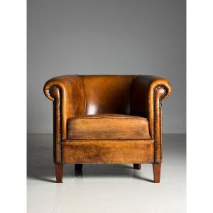 Sheepskin Leather Club Chair