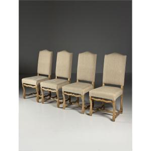Set Of 4 Os De Mouton Dining Chairs
