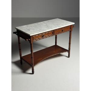 Faux Bamboo Side Table Circa 1900