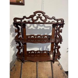 Napoleon III Mahogany Wall Shelf