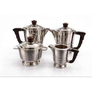 Art Deco Tea Set Coffee Silver Metal