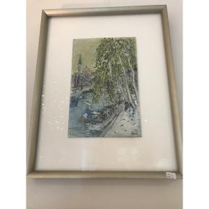 The Saint George Footbridge; Pastel By Fusaro.