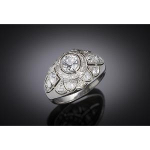 Art Deco Ring Diamonds (1.20 Carats) Platinum