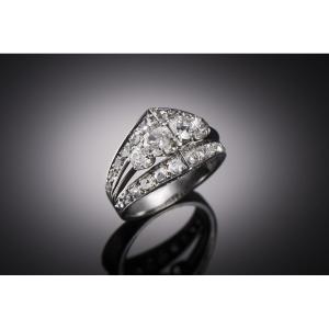 French Diamond Ring (1.40 Carat) Circa 1935