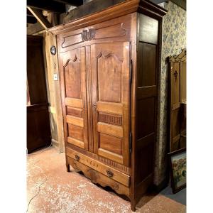 Louis XV Style Cherry Wood Gun Cabinet